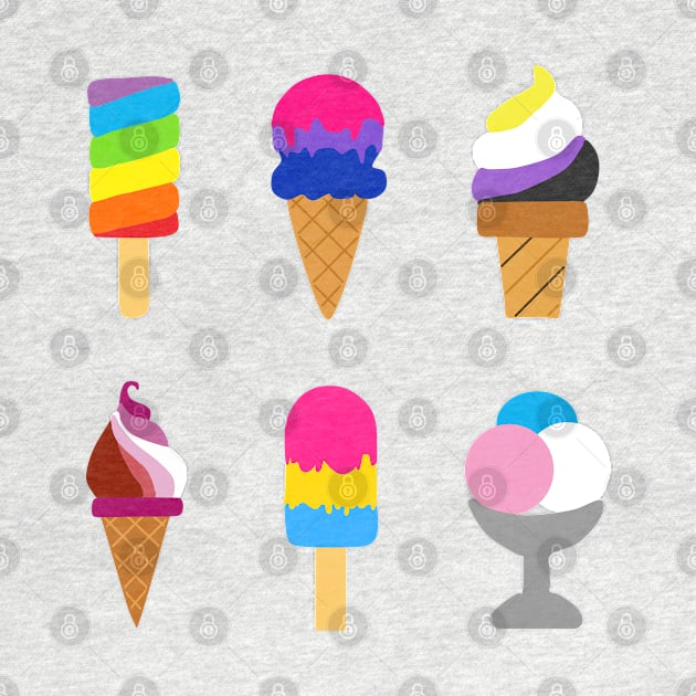 LGBT Pride Icecreams and Ice Lollies by RyanDoodles